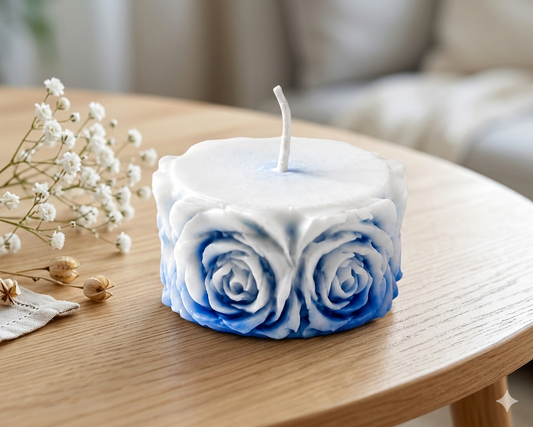 Rose peony candle