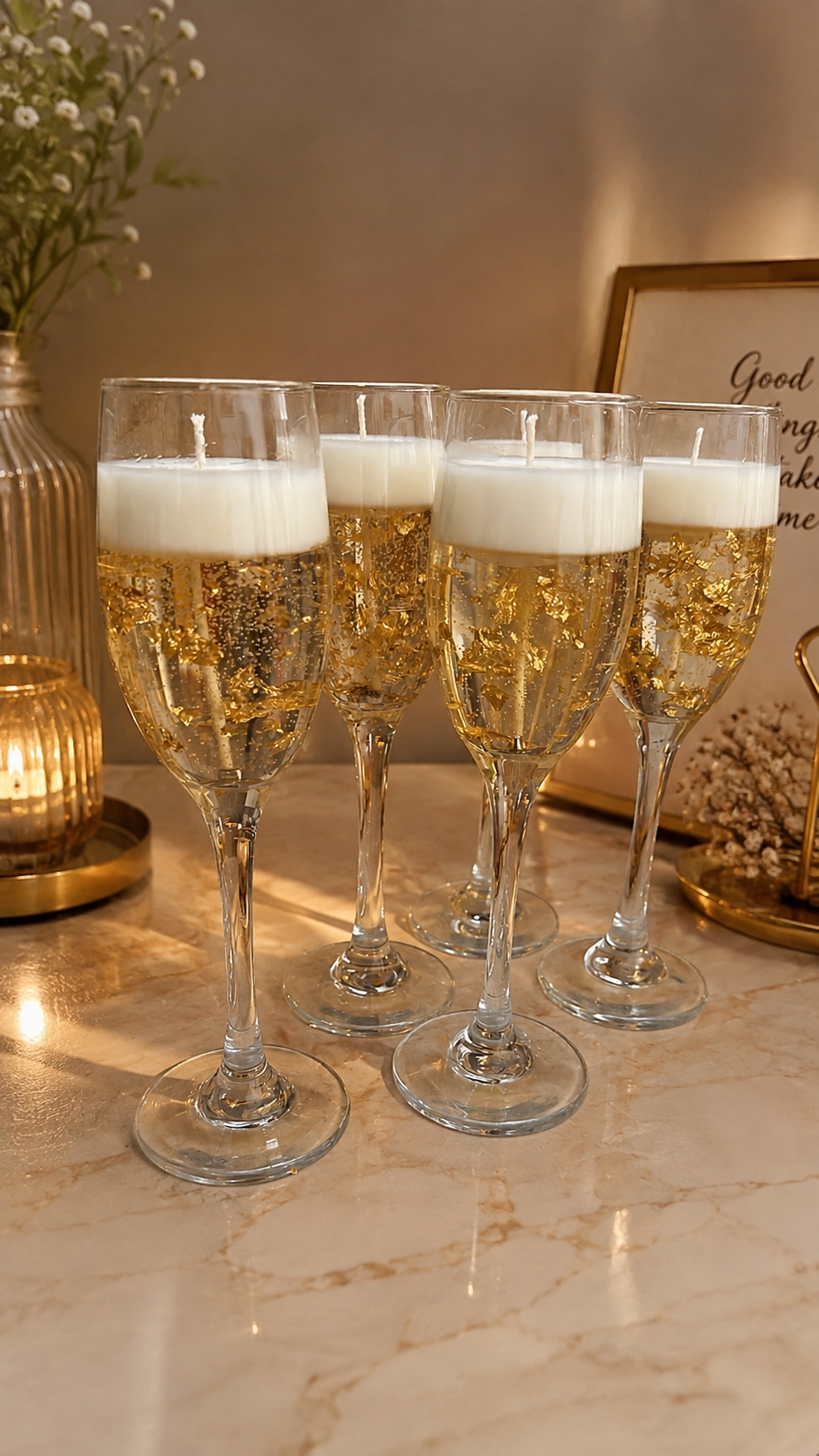 Champagne candle