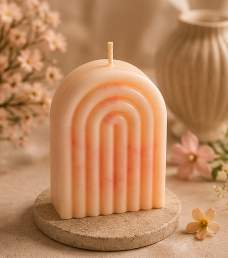 blush arch candle